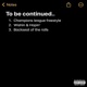 To be continued Single