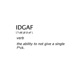 IDGAF Single