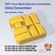 2001 Texas Music Educators Association TMEA All State 5A Symphonic Band All State 5A Concert Band All State 4A Symphonic Band