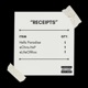 Receipts Single