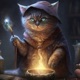Cat Wizard Wizard Cat Single