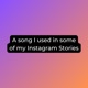 A song I used in some of my Instagram Stories Single