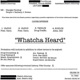 Whatcha Heard Single