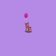 chair with a pink balloon Single