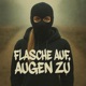 Flasche auf Augen zu Single