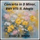 Concerto in D Minor BWV 975 II Adagio Single