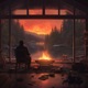 Quiet Nordic Fire for Relaxing and Studying Single