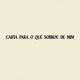 Carta para o que sobrou de mim Single