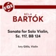 Sonata for Solo Violin Bb 124 EP