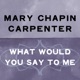 What Would You Say to Me Single