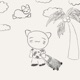 a cat goes on vacation Single