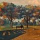 Thinking On A Park Bench Single