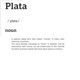 Plata Single
